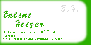 balint heizer business card